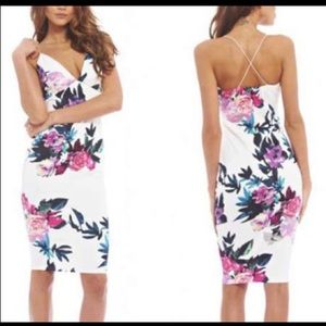 AX Paris white floral midi dress